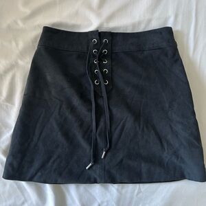 Abercrombie & Fitch Black Suede Mini Skirt